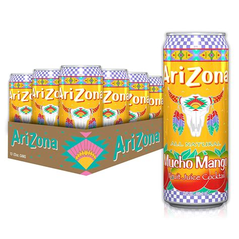 Arizona Mucho Mango Drink Big Can, 23 Fl Oz (Pack of 12) - Walmart.com