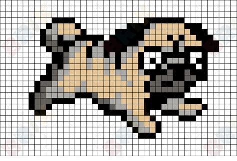 Pixel Art Pug: Download FREE Pixel Template