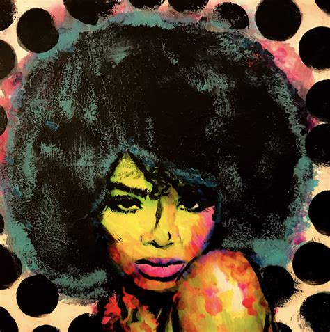 Mixed Media Artists International: "Slay" Original Pop Art Portrait Mixed Media Painting by ...