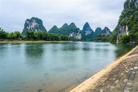 Lijiang River scenery stock photo. Image of cloudy, landscape - 137014110