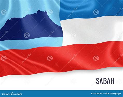 Malaysian State Sabah Flag. Stock Illustration - Illustration of name ...