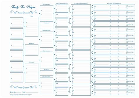 Blank Family Tree Chart New Maxbal | Family tree template excel, Family ...