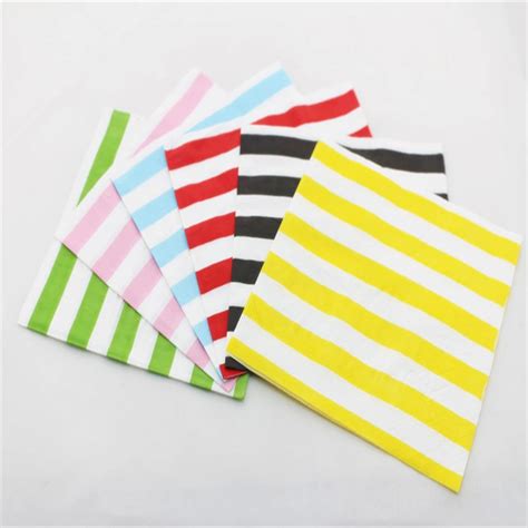 Disposable Party Paper Napkins Wedding Decoration Striped Wedding Decorative Paper Napkins-in ...