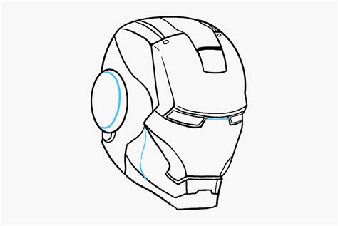 Iron Man Helmet Drawing In Pencil