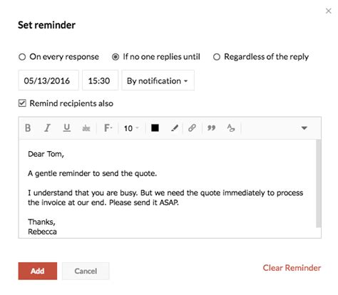 A Gentle Reminder Email | scrumps