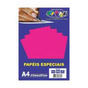 Papel Colorido A4 Pink Neon 180g 20 Folhas Off Paper