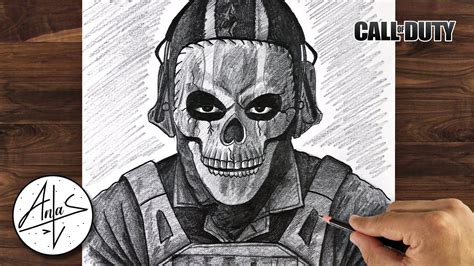 How To Draw Call of Duty Ghost | Drawing Tutorial for Beginners Pencil step by step - YouTube