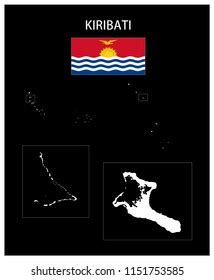 Map National Flag Kiribatimap Kiribati Flag Stock Vector (Royalty Free) 1151753585 | Shutterstock