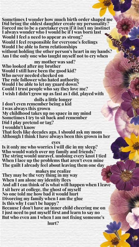 on being an eldest daughter #flowers #poem #poetry #eldestdaughter in ...