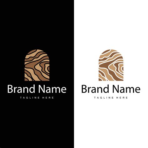 Tree Bark Logo Design Vector Simple Wood Texture Bark Illustration ...