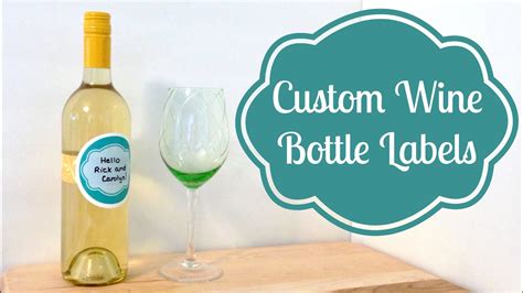 DIY Custom Wine Bottle Labels #PartyCraftHOA - YouTube