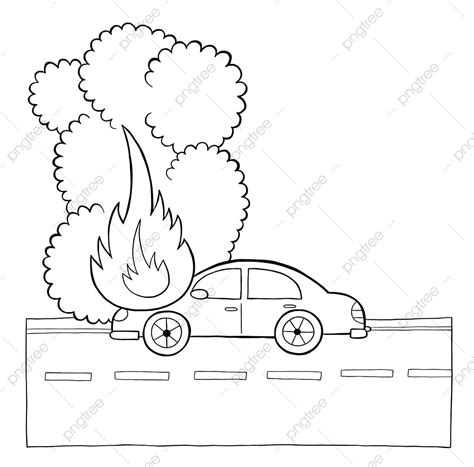 Fire Smoke Clipart Black And White Cars