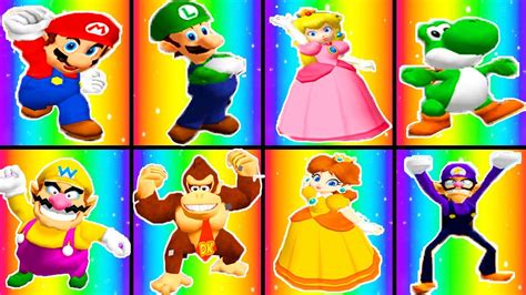 Mario Party 4 - All Character Winning Animations - YouTube