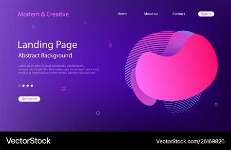 Website landing page template abstract background Vector Image