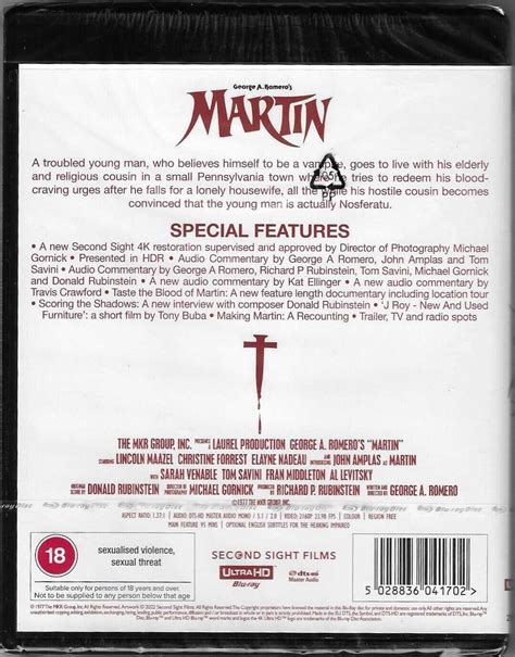 George A. Romero's: Martin (John Amplas Lincoln Maazel) 4K Ultra HD Region Free | eBay