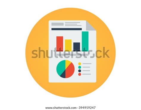 Flat Icon Report Illustration Stock Vector (Royalty Free) 394959247