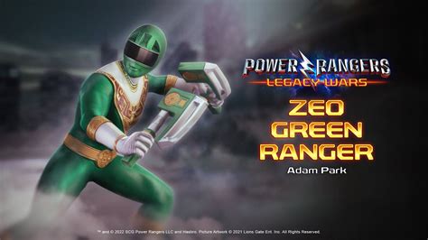 Adam Park - Zeo Green Ranger IV | Official Moveset | Power Rangers: Legacy Wars - YouTube