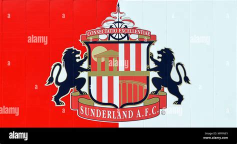 Sunderland A.F.C crest badge outside the ground Stock Photo - Alamy