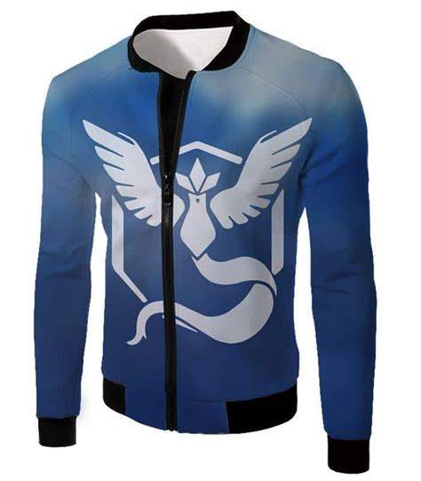 Pokemon Hoodie - Pokemon Mystic Ice Flying Pokemon Articuno Symbol Cool Blue Hoodie | Pokemon ...