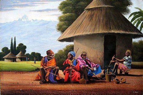 African Village Elders - Stramaxstore - Paintings & Prints, Ethnic, Cultural, & Tribal, African ...