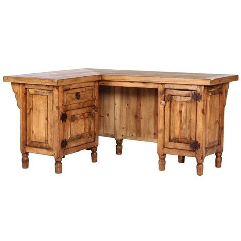 Rustic L Shaped Desk | L shaped desk, Rustic accent furniture, Black forest decor