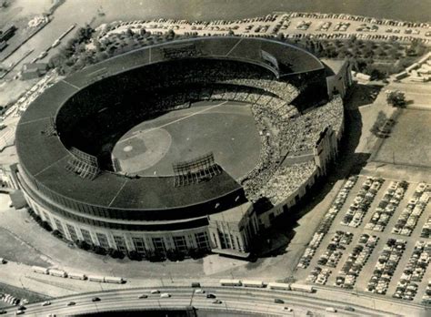 Cleveland Municipal Stadium, September 12, 1954 - Record crowd sees Indians battle the Yankees ...