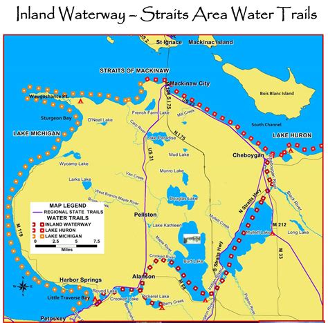 Burt Lake Michigan Map - Map Of Rose Bowl