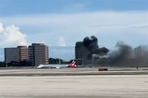 Fiery crash landing at Miami airport captured on video