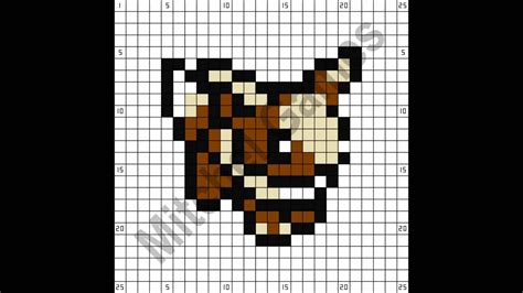 Minecraft - Pokémon - Eevee (25x25 Pixel) (Template) - YouTube