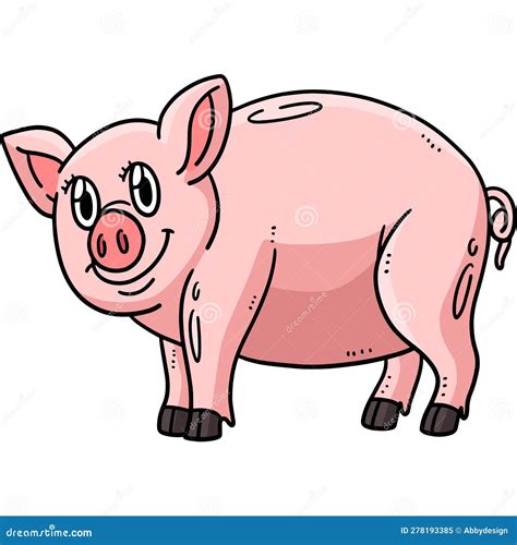 Mother Pig Cartoon Colored Clipart Illustration Stock Vector - Illustration of colored, drawing ...