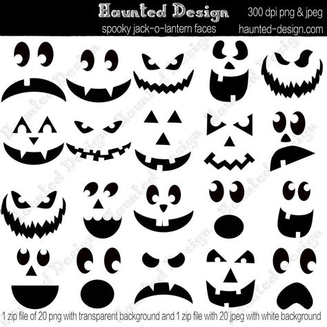 Creepy Jack O Lantern Faces Printable