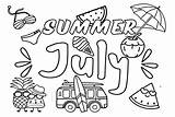 Summer July coloring Page  Download Print Or Color Online For Free sketch template