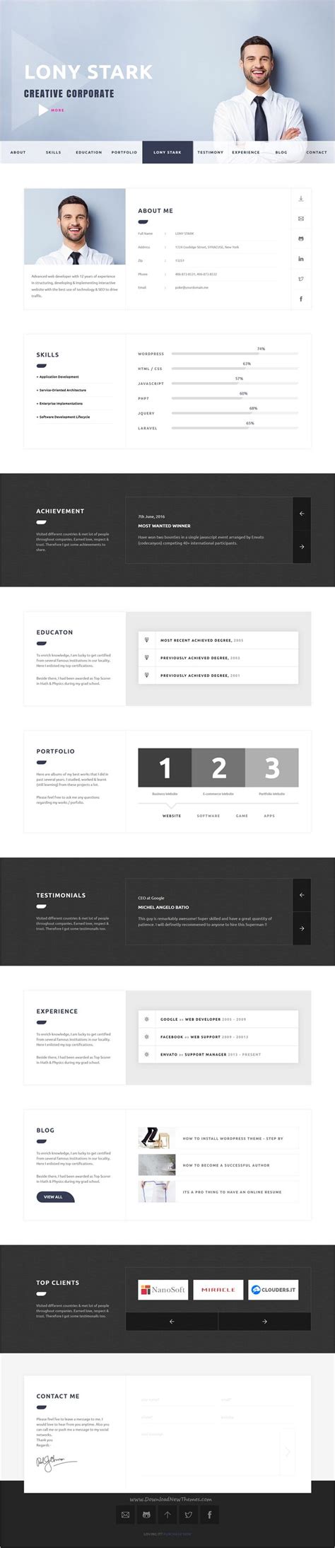 CVitae - Responsive Materialized Resume | Resume, Web layout, Web design