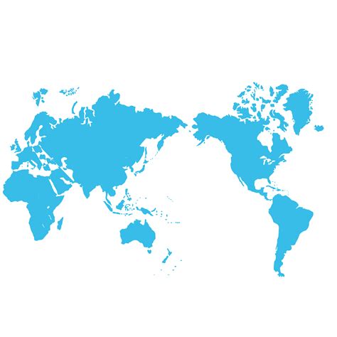 Blue Map Projection Miller Cylindrical World Transparent HQ PNG Download | FreePNGimg