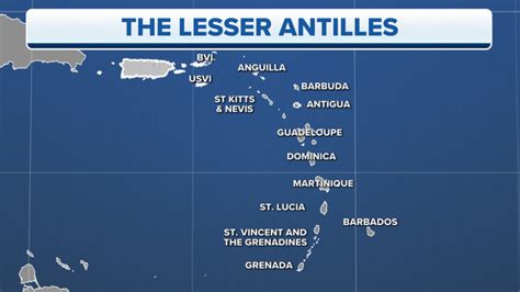Where are the Lesser Antilles, Leeward Islands and Windward Islands? | Fox Weather