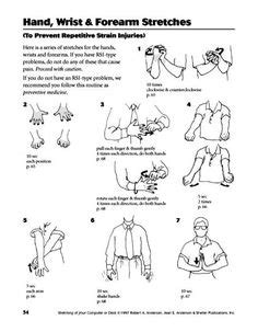 44 Carpal Tunnel Exercise | Hand and Wrist Stretches ideas | carpal ...