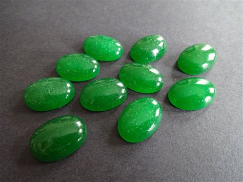 18x13x6mm Natural Malaysia Jade Gemstone Cabochon Oval | Etsy