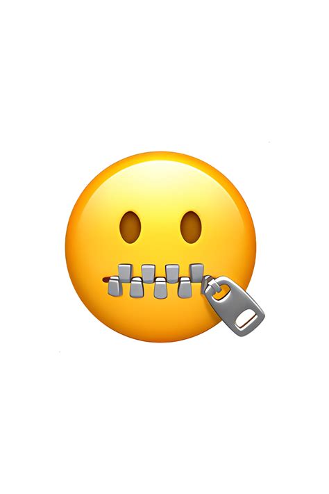 The 🤐 Zipper-Mouth Face emoji depicts a yellow face with a closed ...