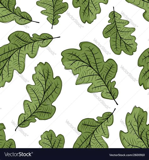 Oak leaf seamless pattern for your design Vector Image