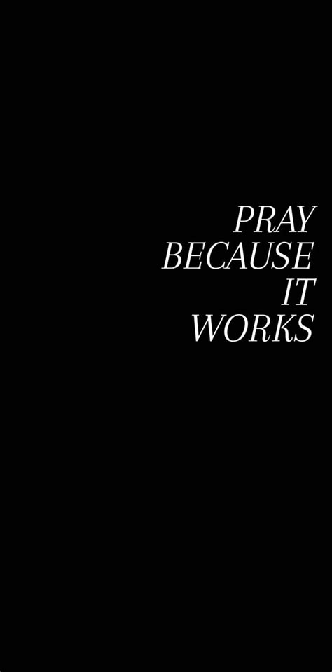 Pray because itworks, black, simple, HD phone wallpaper | Peakpx