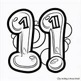 Number 11 Coloring Pages  Free & Printable sketch template