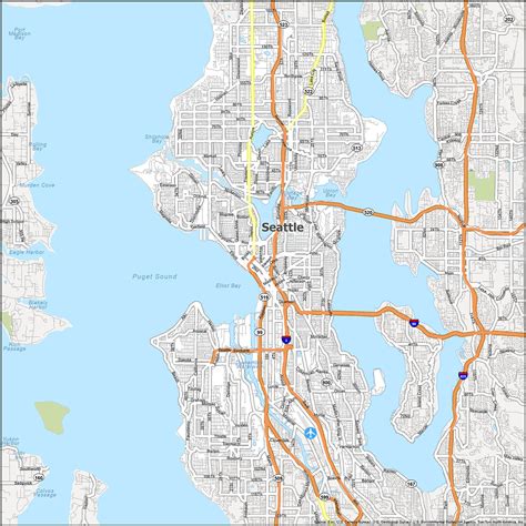 Map of Seattle, Washington - GIS Geography