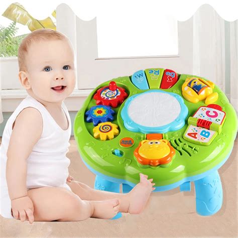 Baby Electric Toys Musical Learning Table Kids Animal Farm Piano ...