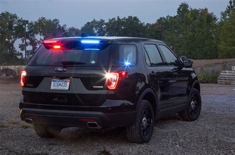 Ford Updates Police Interceptor Utility Explorer With Rear Spoiler Lights