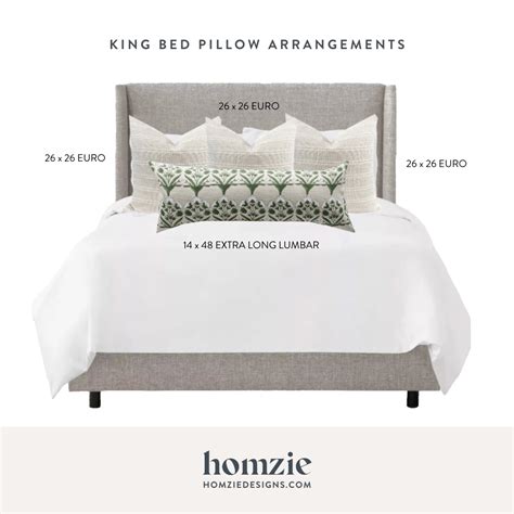 How to Arrange Pillows on a King Bed — Homzie Designs