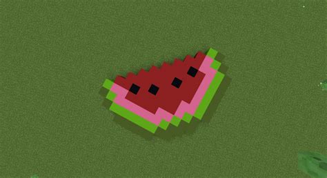 Melon Pixel Art Minecraft Project