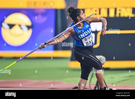 Annu Rani (India). Javelin Throw final. IAAF World Athletics Championships, Doha 2019 Stock ...