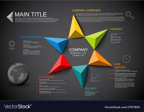 Company overview template Royalty Free Vector Image