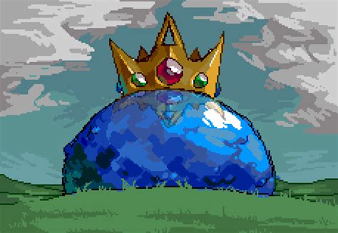 A little King Slime sketch I made : Terraria