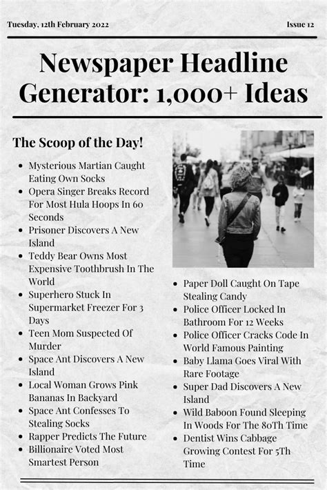 Newspaper Headline Generator: 1,000+ Headline Ideas | Imagine Forest